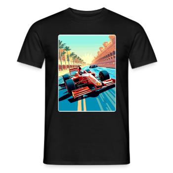 Abu Dhabi Circuit Motorsport Race Uae Travel Card - Männer T-Shirt - Schwarz - Vorne - AI Model Male 178 light (178cm)