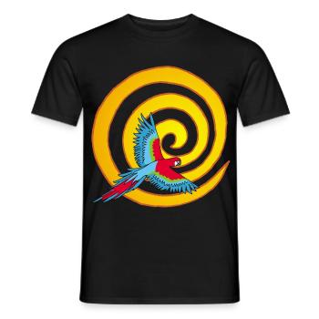 The bird and the sun - Men's T-Shirt - black - Front - AI Model Male 178 light (178cm)