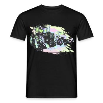 Old tractors - Men's T-Shirt - black - Front - AI Model Male 178 light (178cm)