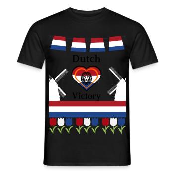 Victoire néerlandaise - T-shirt homme - noir - Devant - AI Model Male 178 light (178cm)