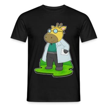 Giraffe Arzt Arztkittel - Männer T-Shirt - Schwarz - Vorne - AI Model Male 178 light (178cm)