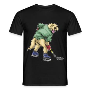 Labrador Hockey Hockey Sticks - T-shirt homme - noir - Devant - AI Model Male 178 light (178cm)