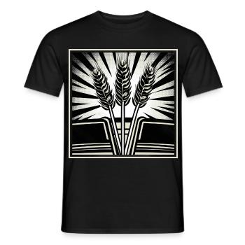 3 épis de blé - T-shirt homme - noir - Devant - AI Model Male 178 light (178cm)