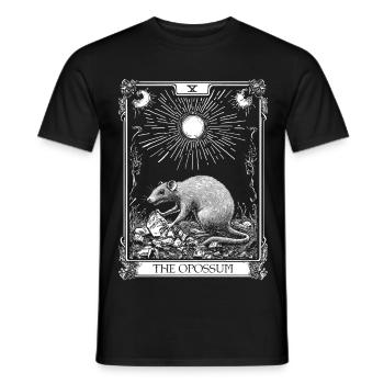 L’opossum opossum occulte drôle tarot carte de tarot - T-shirt homme - noir - Devant - AI Model Male 178 light (178cm)