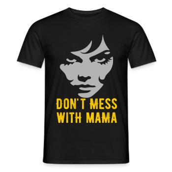 Bold Motherhood Statement Design - Men's T-Shirt - black - Front - AI Model Male 178 light (178cm)
