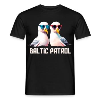 Baltic Patrol Seagulls - Men's T-Shirt - black - Front - AI Model Male 178 light (178cm)