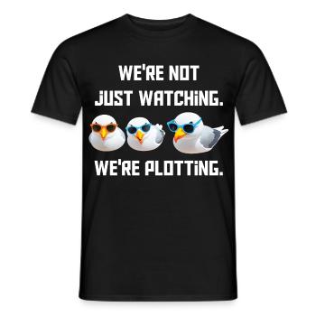 Wir schauen nicht nur Wir schmieden Pläne - Männer T-Shirt - Schwarz - Vorne - AI Model Male 178 light (178cm)