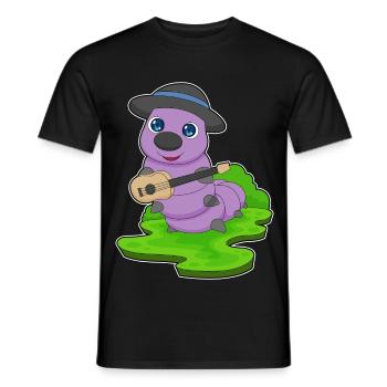 Caterpillar Musician Guitare Musique - T-shirt homme - noir - Devant - AI Model Male 178 light (178cm)