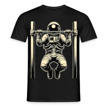 Calisthenics Astronaut Pull-ups Gift - Men's T-Shirt - black - Front - AI Model Male 178 light (178cm)