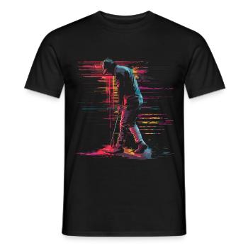 Golfer Retrowave - Männer T-Shirt - Schwarz - Vorne - AI Model Male 178 light (178cm)