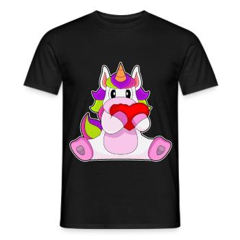 Unicorn Heart - Men's T-Shirt - black - Front - AI Model Male 178 light (178cm)