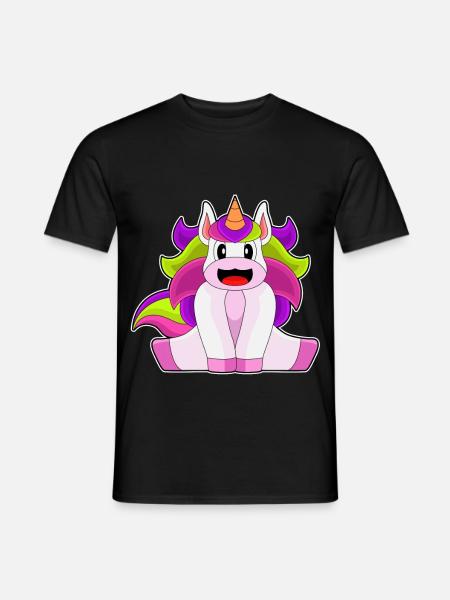 licorne drôle - T-shirt homme - noir