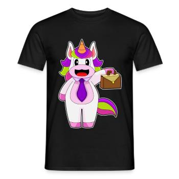 Einhorn Handtasche - Männer T-Shirt - Schwarz - Vorne - AI Model Male 178 light (178cm)