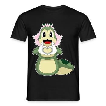 Raupe Braut Herz Hochzeit - Männer T-Shirt - Schwarz - Vorne - AI Model Male 178 light (178cm)