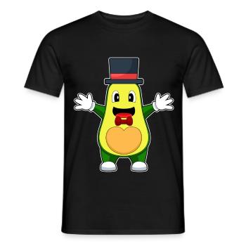 Avocado Bräutigam Zylinder Hochzeit - Männer T-Shirt - Schwarz - Vorne - AI Model Male 178 light (178cm)