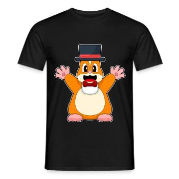 Hamster Bräutigam Zylinder Hochzeit - Männer T-Shirt - Schwarz - Vorne - AI Model Male 178 light (178cm)