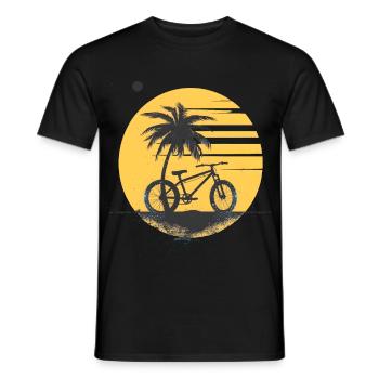 Retro Radfahrer - Männer T-Shirt - Schwarz - Vorne - AI Model Male 178 light (178cm)