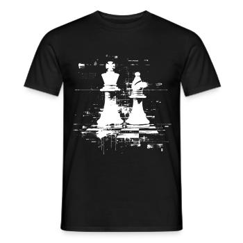 Dames d’échecs et croquis du roi - T-shirt homme - noir - Devant - AI Model Male 178 light (178cm)