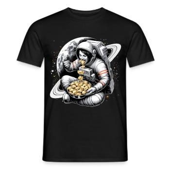 Astronaut Astronautin Pelmeni lecker Geschenk - Männer T-Shirt - Schwarz - Vorne - AI Model Male 178 light (178cm)