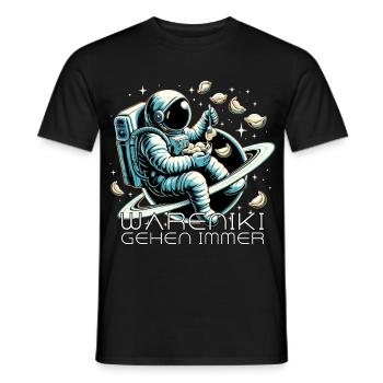 Astronaute Vareniki Cadeau Yummy - T-shirt homme - noir - Devant - AI Model Male 178 light (178cm)