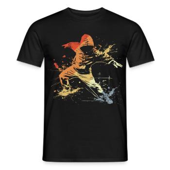 Breakdancer Vintage Look - Männer T-Shirt - Schwarz - Vorne - AI Model Male 178 light (178cm)