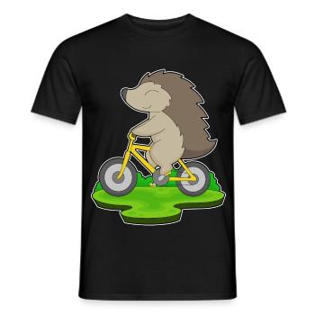 Vélo hérisson - T-shirt homme - noir - Devant - AI Model Male 178 light (178cm)