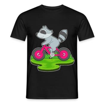 Vélo raton laveur - T-shirt homme - noir - Devant - AI Model Male 178 light (178cm)