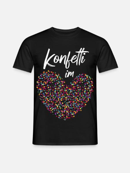 Stimmung Konfetti Fasching Karneval Silvester - Männer T-Shirt - Schwarz