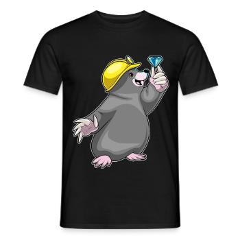 Mineur de taupe Extraction de bijoux - T-shirt homme - noir - Devant - AI Model Male 178 light (178cm)