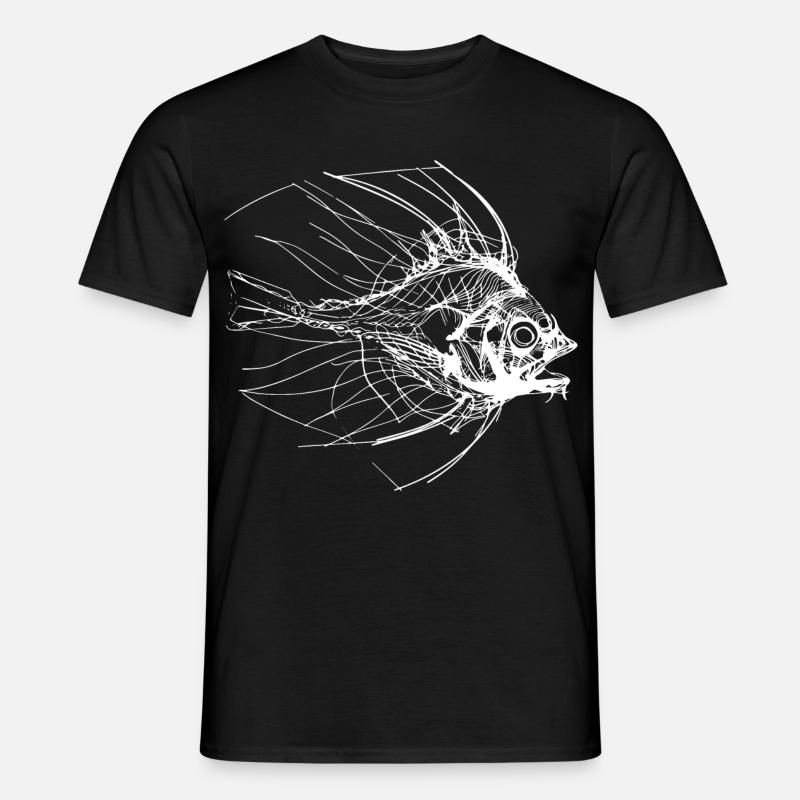 Fisch Skizze - Männer T-Shirt - Schwarz