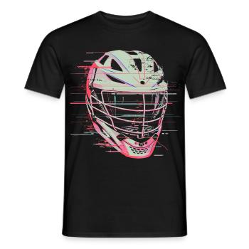 Lacrosse Helm Grafik - Männer T-Shirt - Schwarz - Vorne - AI Model Male 178 light (178cm)