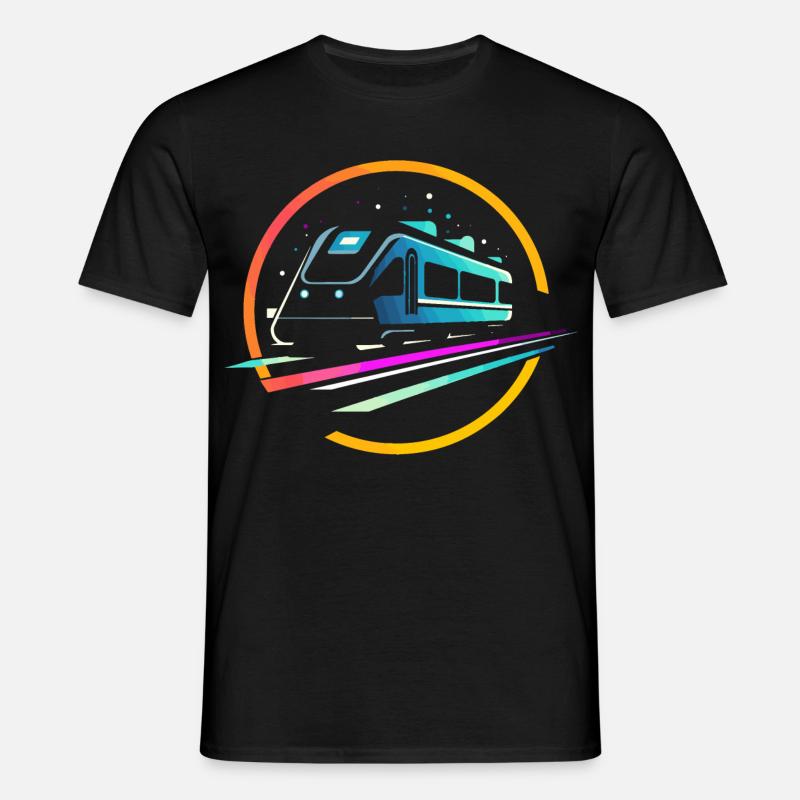 Train Comic - Men's T-Shirt - black