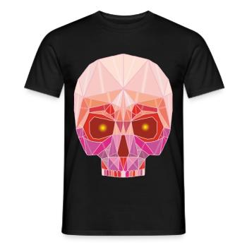 Ruby Skull - Men's T-Shirt - black - Front - AI Model Male 178 light (178cm)