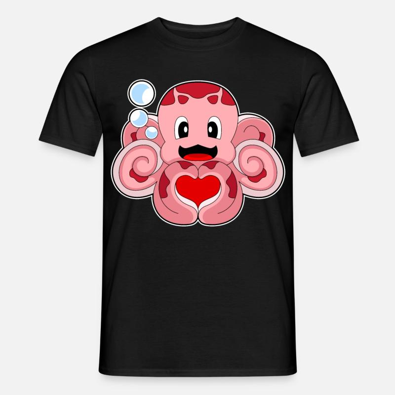 Octopus Heart - Men's T-Shirt - black