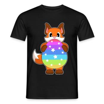 Fox Easter Easter Egg - Men's T-Shirt - black - Front - AI Model Male 178 light (178cm)