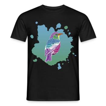 Rêve d'oiseau - T-shirt homme - noir - Devant - AI Model Male 178 light (178cm)