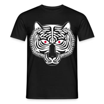 Weißer Tiger - Männer T-Shirt - Schwarz - Vorne - AI Model Male 178 light (178cm)
