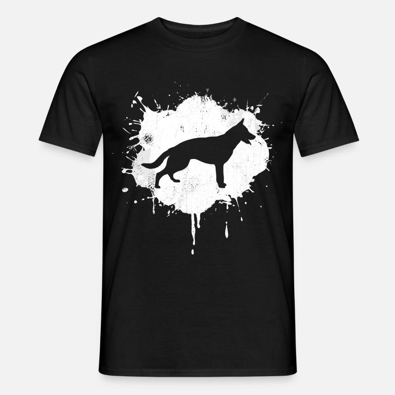 Schäferhund - Männer T-Shirt - Schwarz