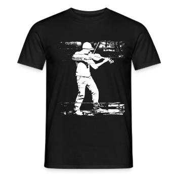 Croquis de violoniste - T-shirt homme - noir - Devant - AI Model Male 178 light (178cm)