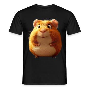 Cochon d’Inde Rongeurs Capybara Rongeur mignon - T-shirt homme - noir - Devant - AI Model Male 178 light (178cm)