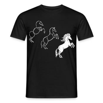 Dessine-moi un cheval blanc - T-shirt homme - noir - Devant - AI Model Male 178 light (178cm)