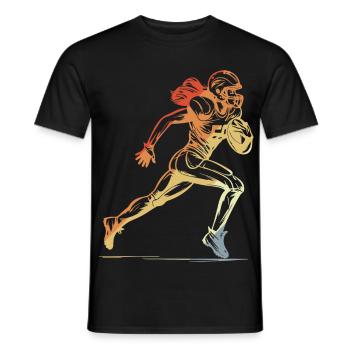 American Football Frau - Männer T-Shirt - Schwarz - Vorne - AI Model Male 178 light (178cm)