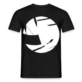 Volleyball Comic Look - Männer T-Shirt - Schwarz - Vorne - AI Model Male 178 light (178cm)