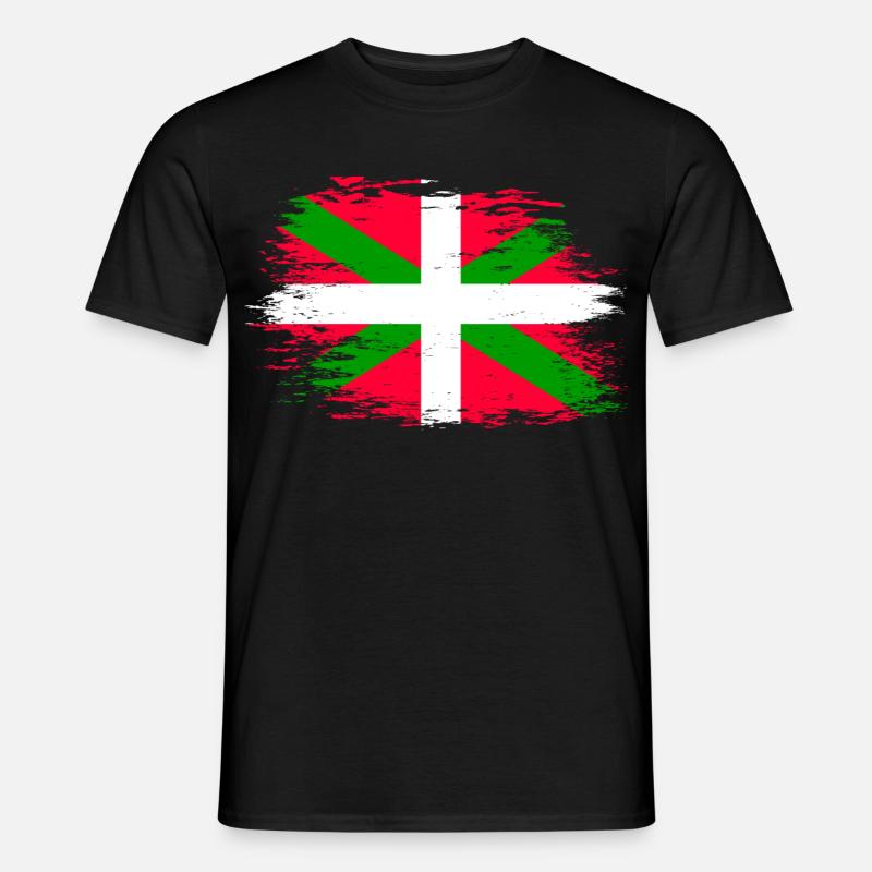 Drapeau basque utilisé - T-shirt homme - noir