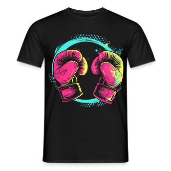 Kickboxen Cartoon Stil - Männer T-Shirt - Schwarz - Vorne - AI Model Male 178 light (178cm)