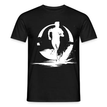 Marathon Boy Drawing - Men's T-Shirt - black - Front - AI Model Male 178 light (178cm)