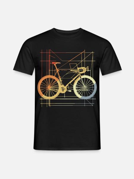 Bicycle Drawing Retro - Men's T-Shirt - black