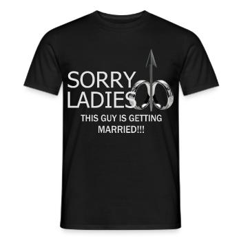 Man will marry - Men's T-Shirt - black - Front - AI Model Male 178 light (178cm)