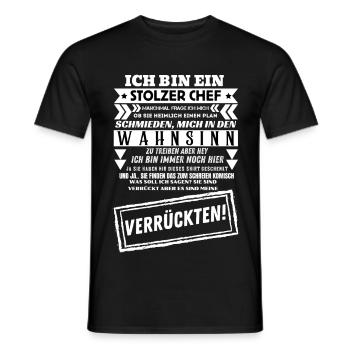 Ich bin ein stolzer Chef lustiges Büroshirt - Männer T-Shirt - Schwarz - Vorne - AI Model Male 178 light (178cm)