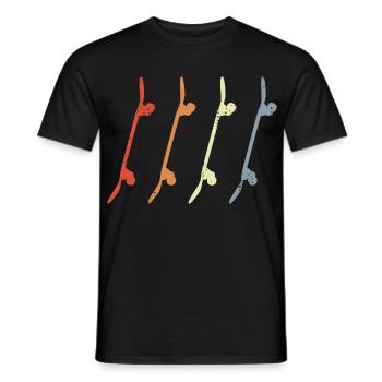 Skateboards Retro Look - Männer T-Shirt - Schwarz - Vorne - AI Model Male 178 light (178cm)